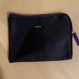 Tumi by Delta Midnight Black Pouch with Violet Trim